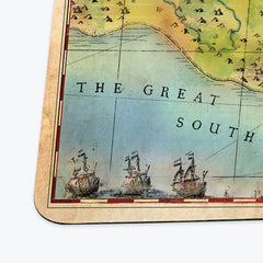Caribbean Pirates Map 1660 Playmat - Forge22 - Corner