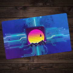 Synthwave Space Reactor Circuit Playmat