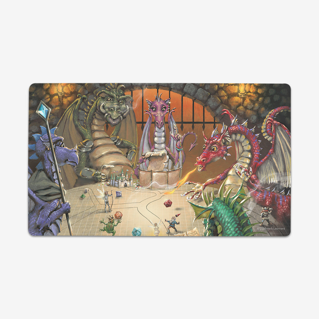 Dragons and Dungeons...and Dragons Thin Desk Mat