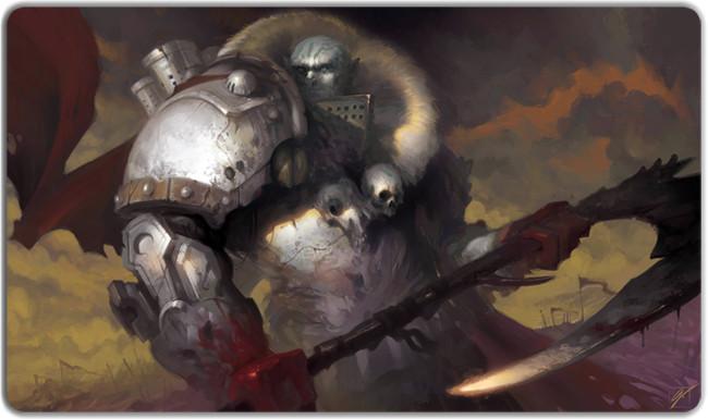 White Orc General Playmat - Dave Greco - Mockup