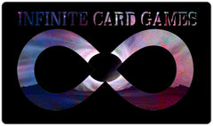 Infinity Loop Playmat - Infinite Card Games - Mockup - Black
