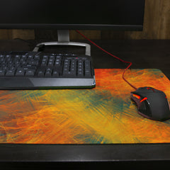 Abstract Fire Thin Desk Mat