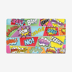 Boom, Crash, Pow Pow Thin Desk Mat