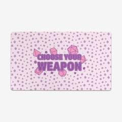 Pink and purple version of Choose Your Weapon by Inked Gaming.