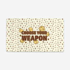 Yellow and brown version of Choose Your Weapon by Inked Gaming.