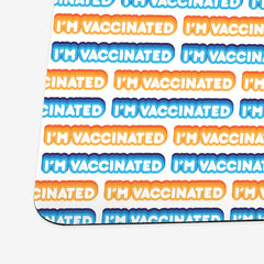 I'm Vaccinated Bubble Pattern Playmat - Inked Gaming - EG - Corner - White