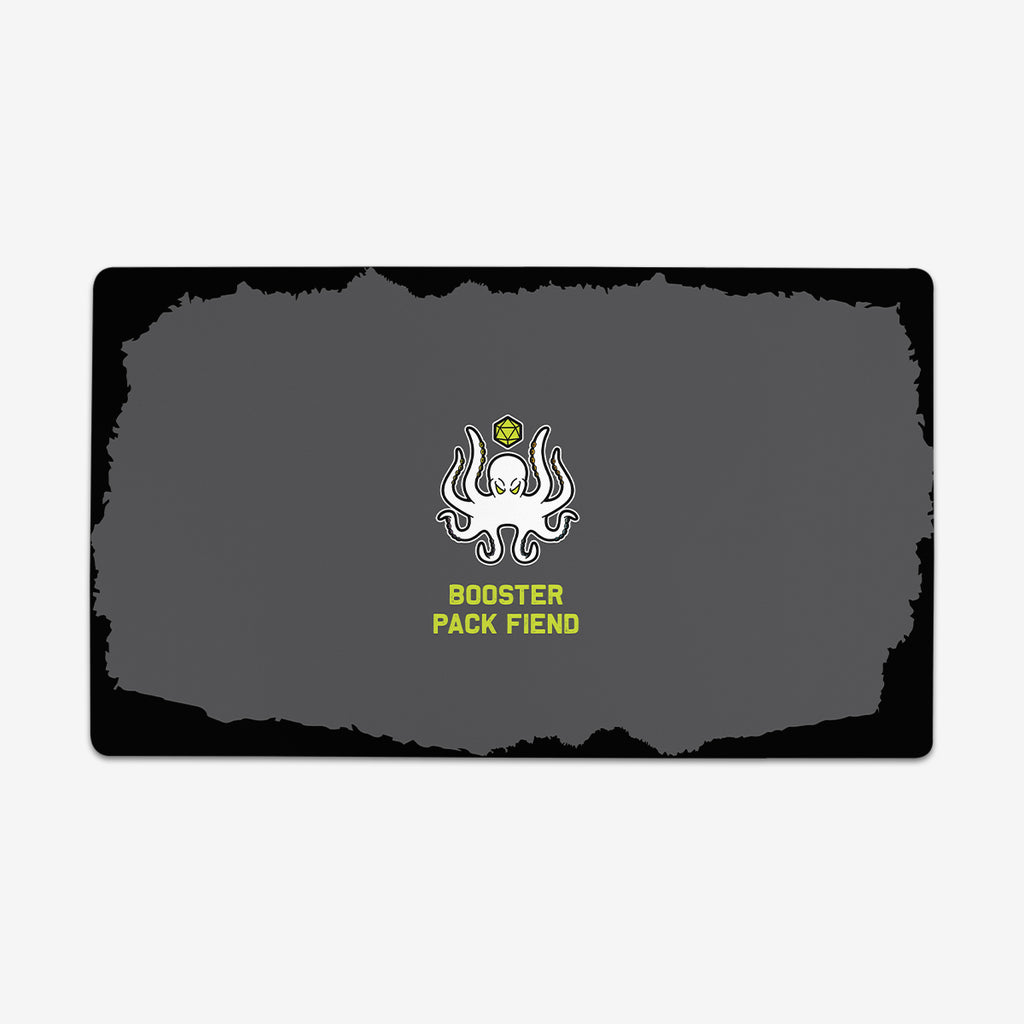 Inked Phrases "Booster Pack Fiend" Playmat - Inked Gaming - EG - Mockup - Rock