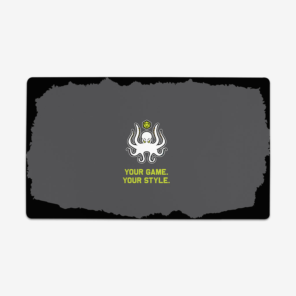 Inked Phrases "Your Game Your Style" Playmat - Inked Gaming - EG - Mockup - Rock