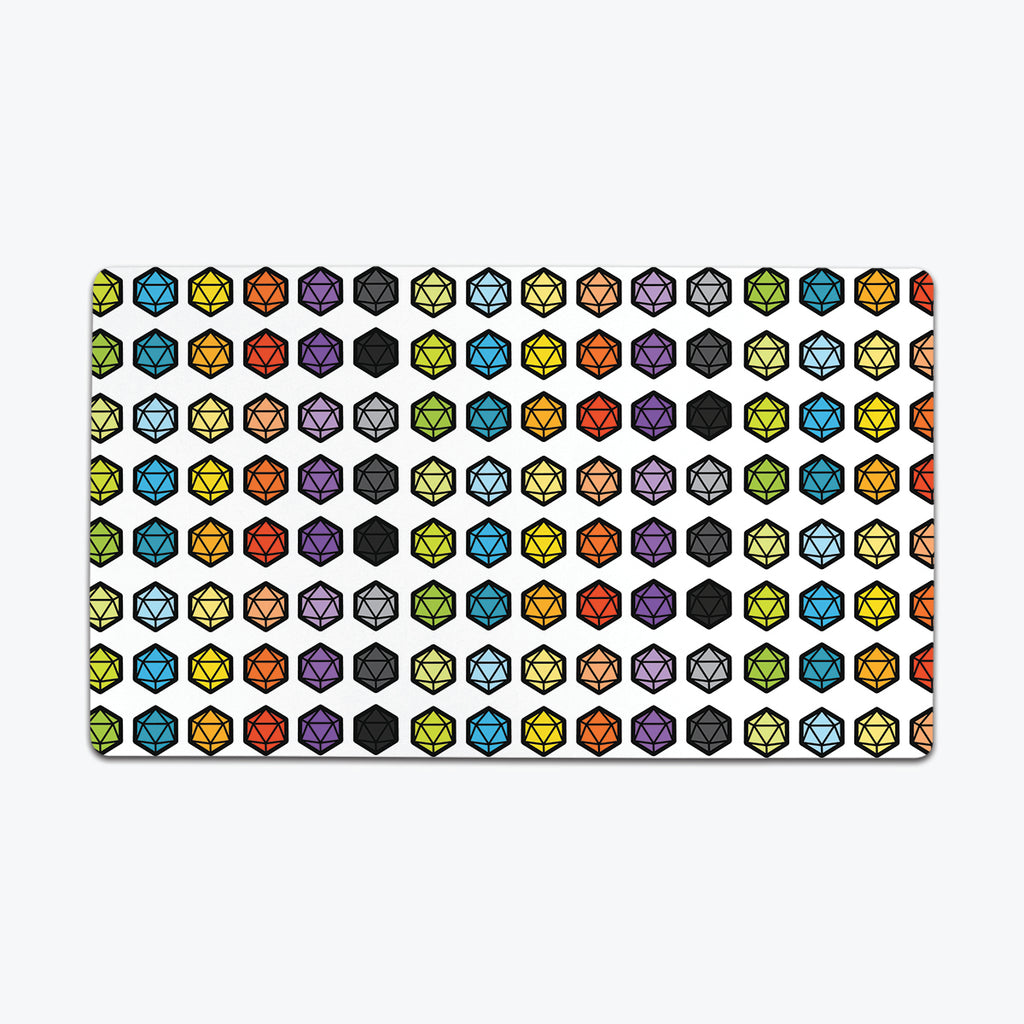 Inked Rainbow D20 Pattern Playmat