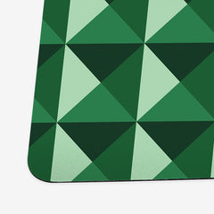 Interlocking Triangles Playmat - Inked Gaming - HD - Corner - Green