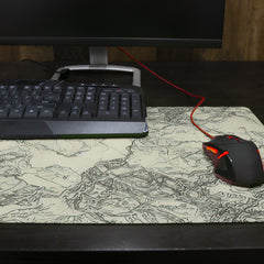 Mountains And AI Rivers Thin Desk Mat