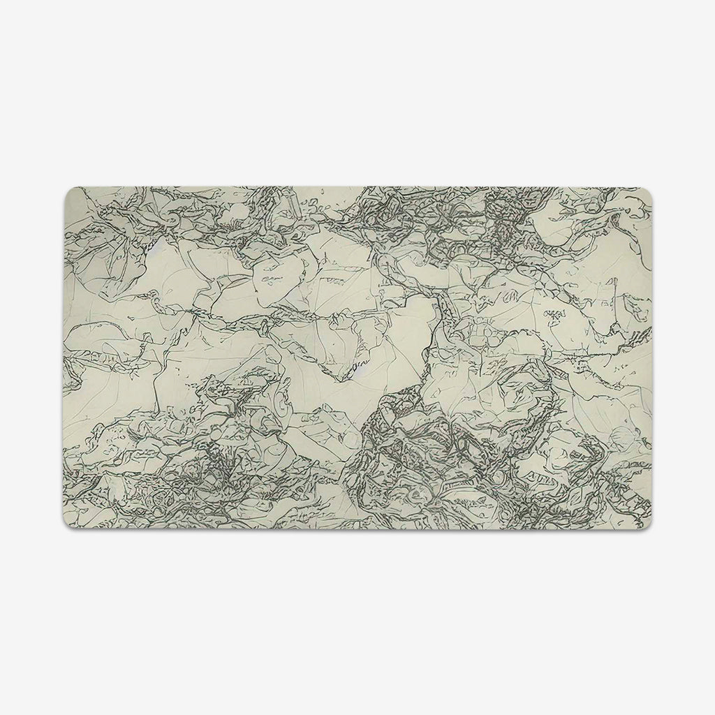 Mountains And AI Rivers Thin Desk Mat