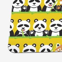 Panda Panda Red Panda Playmat - Inked Gaming - HD - Corner - Yellow