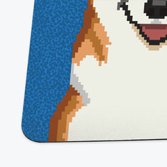 Pixel Shiba Playmat - Inked Gaming - EG - Corner - DenimGrain