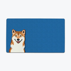 Pixel Shiba Playmat - Inked Gaming - EG - Mockup - DenimGrain