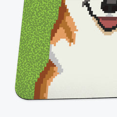 Pixel Shiba Playmat - Inked Gaming - EG - Corner - LimeGrain