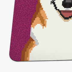 Pixel Shiba Playmat - Inked Gaming - EG - Corner - MagentaGrain