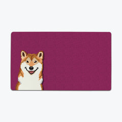 Pixel Shiba Playmat - Inked Gaming - EG - Mockup - MagentaGrain