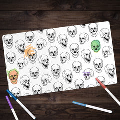 Colorbook Pixel Skulls Playmat