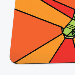Stained Glass Flying Dragon Playmat - Inked Gaming - EG - Corner - Orange