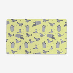 Trashy Raccoons Playmat - Inked Gaming - HD - Mockup - Yellow