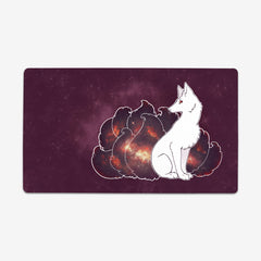 Galaxy Kitsune Thin Desk Mat - InvertSilhouette - Mockup