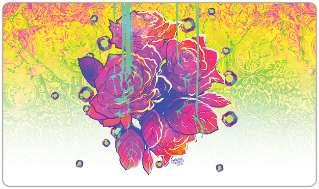 Neon Roses Playmat - Jennie Nichols - Mockup