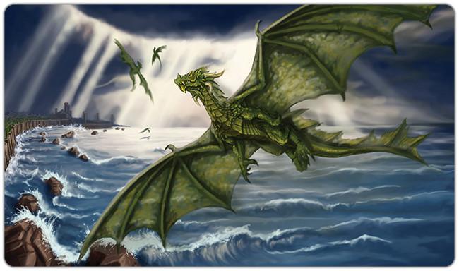 Ocean Dragons Playmat - Joel Rodgers - Mockup
