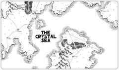 The Crystal Sea Playmat - Jonah Hagan - Mockup - Black and White
