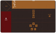 Epic Icons Grid Playmat - Juha Harju - Mockup - BrownRed