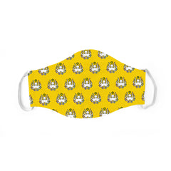 Kai Cloth Face Mask - Inked Gaming - Mockup - Yellow