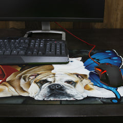 British Bulldog And Friends Thin Desk Mat