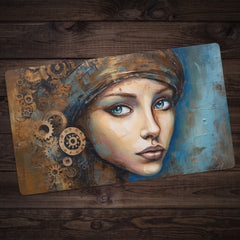 Girl with the Cog Earring Playmat