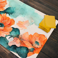 Opposites Watercolor Floral Playmat