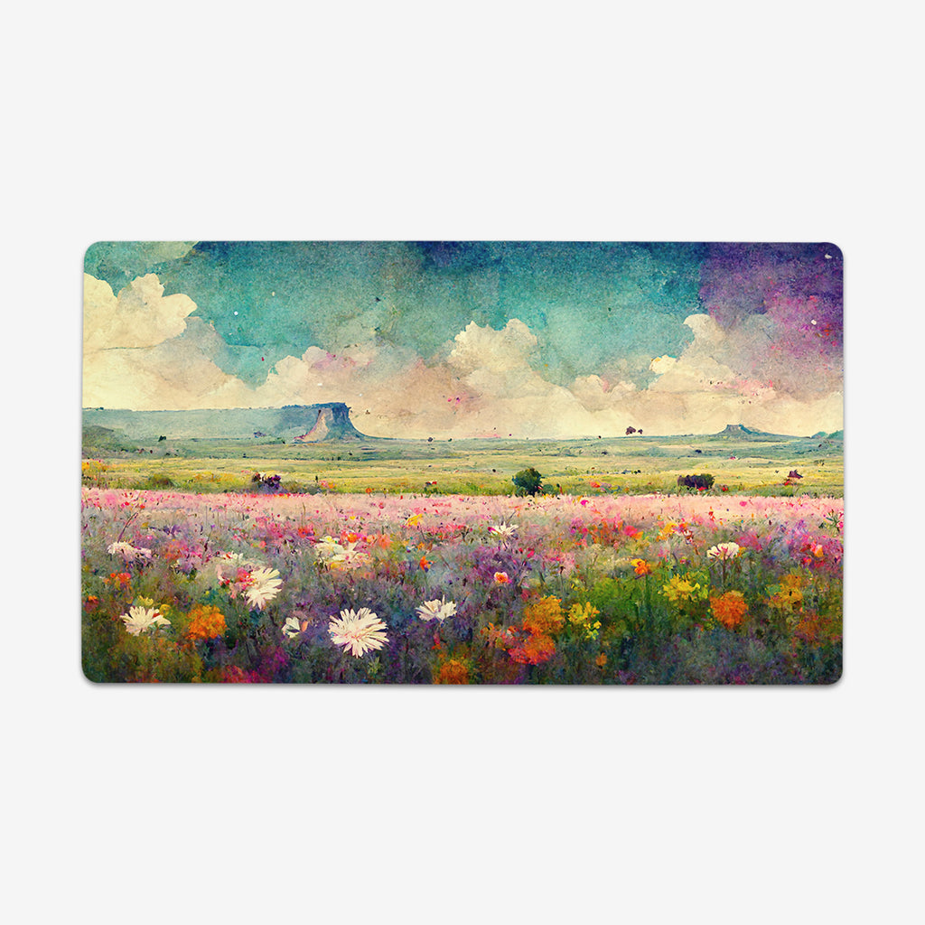 Vibrant Flowering Field Playmat