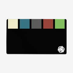 Minimalist 5 Color Playmat - TheMagicManSam - Mockup - Black
