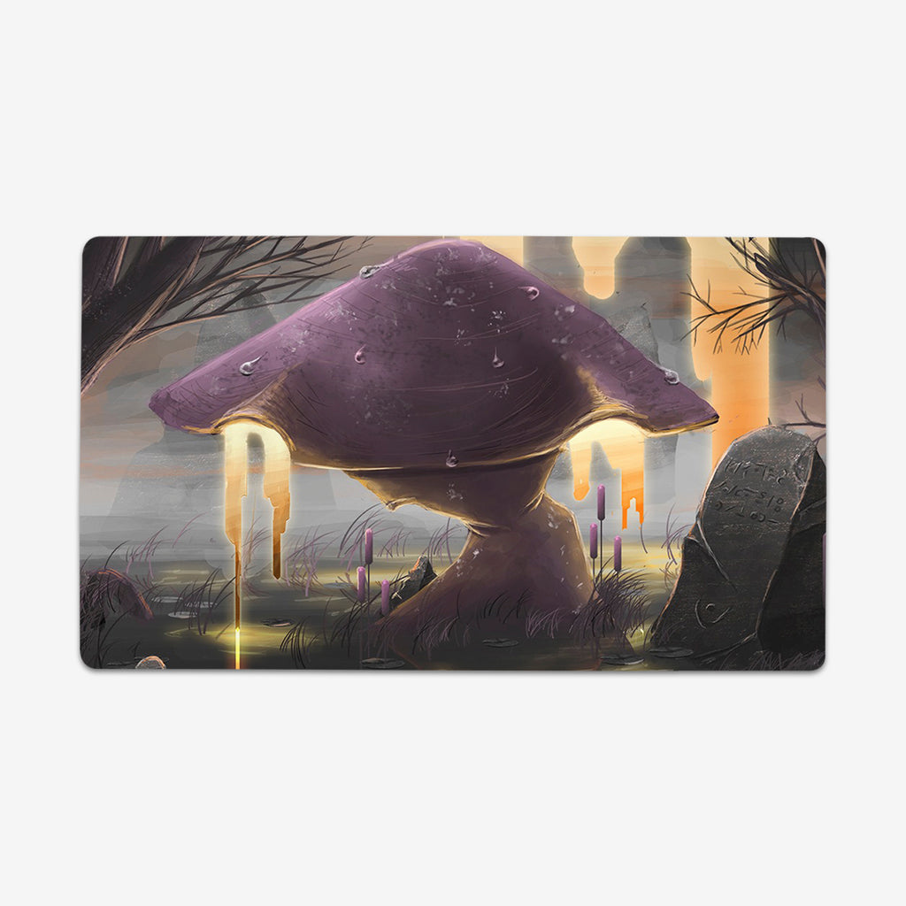 Purple Mushroom Swamp Playmat - Mundane Massacre - Mockup