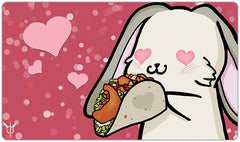 Taco Bunny Loves You Playmat - Neferentium - Mockup - Dots