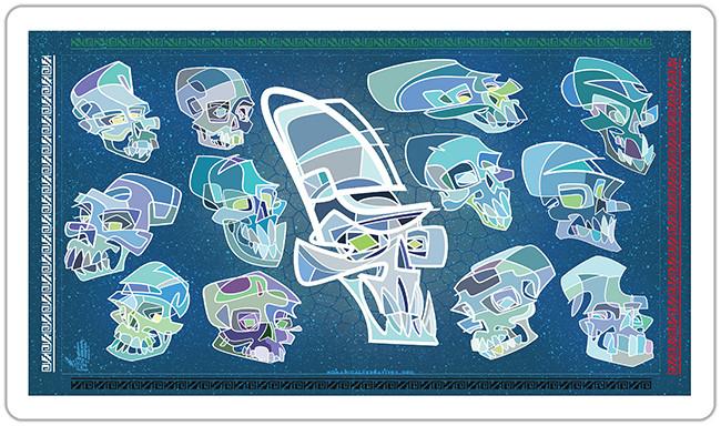 Crystal Skulls Playmat - Nelson Garcia - Mockup