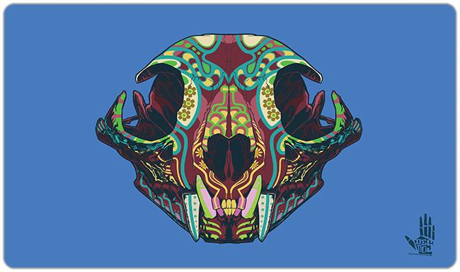 Sugar Lynx Skull Playmat - Nelson Garcia - Mockup
