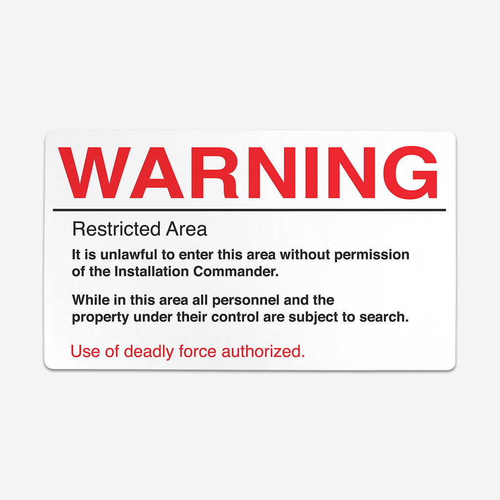 Warning Sign Playmat - Old Hat Studios - Mockup