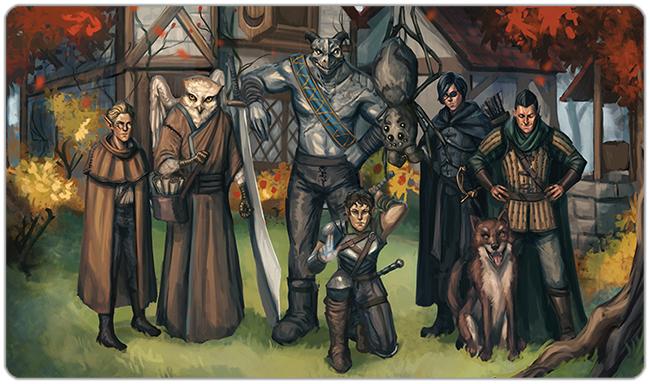 Merry Band of Adventurers Playmat - Olie Art - Mockup