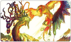 Elk and Phoenix Playmat - Ozzie Sneddon - Mockup
