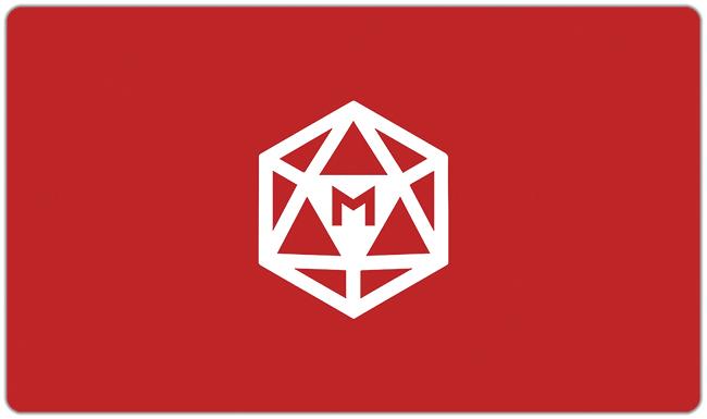 Paul Goddard D20 Playmat - Paul Goddard - Mockup - Red