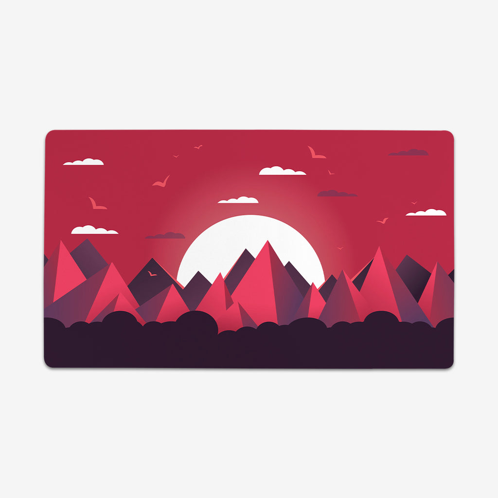 Sunlit Mountains Thin Desk Mat - Paul Goddard - Mockup