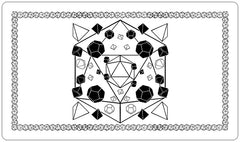 D20 Polyhedral Dice Set Playmat - PeckNOrder - Mockup - White