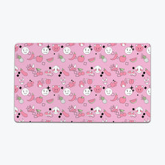 Flirty Emoji Pattern Thin Desk Mat