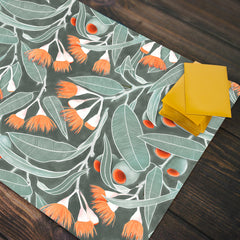 Orange Eucalyptus Flowers Playmat