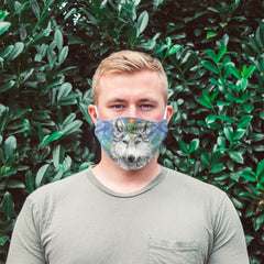 Rainbow Wolf Cloth Face Mask
