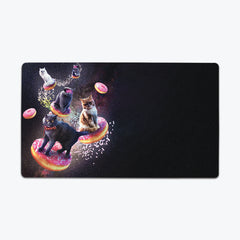 Space Cats Riding Donuts Playmat